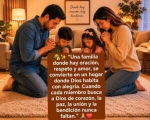 Familia cristiana leyendo la Biblia junta en casa